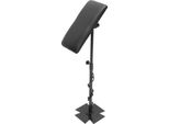 Bracciolo Per Tatuaggi - Piccolo Supporto - Cuscinetto 38,5×16 Cm - Inclinazione 180° - Altezza Regolabile - Schiuma Spessa - Finto Cuoio E Ferro - Peso 4,6 Kg - Nero