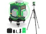 Laser Di Linea - CM-701T - Laser Verde 3X360° - Autolivellante - Portata 30 M - Precisione ±1,5 Mm/5 M - IP54 - Treppiede 1,5 M + Telecomando - Marrone