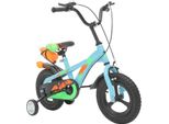 Bicicletta Per Bambini - Ruote Da 30 Cm - Ruote D'allenamento - Freno A Contropedale - Sella Regolabile In Altezza - 3.5-6 Anni - Capacità Di Carico 50 Kg - Blu