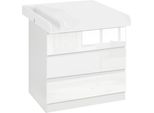 Fasciatoio - 3 Cassetti - Con Piano Fasciatoio - Dimensioni 80X48X78 Cm - Legno/Mdf - Portata Fino A 50 Kg - Design Moderno - Bianco