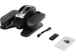 Mini Stepper - Trainer Ellittico Elettrico Da Banco - 50 W - 5 Velocità - Auto P1-P3 - Telecomando E Pulsanti - Display A Led - Nero