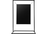 Supporto Per Cartello Di Benvenuto - Supporto Per Cartello Da Terra - Per Cartello 50×70 Cm - Dimensioni 75×50×110 Cm - Ferro - Matrimonio/Ufficio/Hotel/Bar - Nero