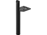 Gambe Per Mobili / Gambe Per Tavoli - Gambe Dritte - Set Di 4 - Altezza 15 Cm - Acciaio Laminato A Freddo - Capacità Di Carico Superiore A 300 Kg Per Gamba - Piedini In Plastica