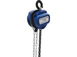 Paranco Manuale A Catena - Paranco Manuale A Catena - Portata 1,5 T - Acciaio Al Manganese G80 - Catena 6 Mm - Altezza Di Sollevamento 3,7 M - Lunghezza Catena 4 M - 2 Ganci Ruotabili Di 360° - Blu