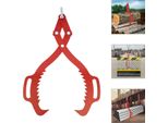 Pinze Per Il Sollevamento Di Tronchi - Rampino Forestale Con Impugnatura - Portata 1000 Kg - 63,5 Cm - Plastica - Rosso