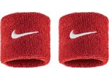 Nike - Polsino "Classic"", Swoosh (2-Pack) CS2677 (Taglia Unica) (Rosso/Bianco)"