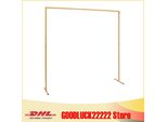 Supporto Per Arco Nuziale - Arco Quadrato Da Giardino - Metallo - Con Piastre Di Base - Facile Montaggio - Misura L - Oro