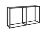 Syfax™ Tavolo Consolle Nero 140X35X75,5 Cm In Vetro Temperato