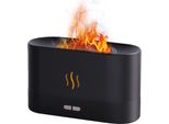 Diffusore Umidificatore, 0,18 L, 2 In 1 Diffusore Di Aromi, Umidificatore D'aria, Nebbia Di Fiamma Con Luce Notturna A 2 Luminosità, Spegnimento Automatico, Per Bambini, Bagno, Yoga, Casa