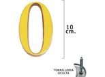 Numero "0"" Wolfpack In Ottone 10 Cm + Viti, Blister Con 1 Pezzo"