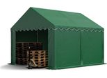 Toolport Tendone Deposito 3X4 M Pvc 700 N Tenda Capannone Impermeabile Verde Scuro