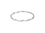 Armband Vivance "925/- Sterling Silber Weiss Singapurkette 19 Cm", Weiß, ArmbäNder, Damen, 19Cm, Silber 925 (Sterlingsilber), GläNzend, Armband