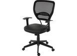 Sedia Professionale Per Ufficio Seattle, Sedia Girevole Per Dirigenti, Portata 150 Kg, Similpelle ~ Nera Con Braccioli