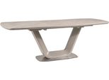 Casa Padrino Tavolo Da Pranzo In Ceramica Grigio / Argento 160-220 X 90 X H. 76 Cm - Tavolo Da Cucina Allungabile - Mobili Da Sala Da Pranzo