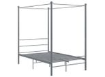 Syfax™ Letto A Baldacchino Grigio In Metallo 120X200 Cm