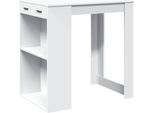 Vidaxl Tavolo Da Bar Bianco 102X70X103,5 Cm Materiale A Base Di Legno