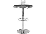 Wohnling American Diner Bartisch WL5.113 Rund Ø 60 Cm Schwarz/Silber