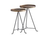 Wohnling WL7.212 Beistelltisch 2Er Set Metall Gold / Schwarz