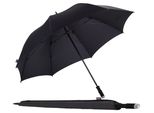 Partnerschirm EUROSCHIRM birdiepal windflex, Damen, schwarz, Bezug: 100% Polyamid, uni, Regenschirme, Regenschirm für Zwei, mit extra großem Dach und Windflex-System