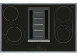 BOSCH Kochfeld mit Dunstabzug PKM845F11E, Energieeffizienz: A (A+++-D), schwarz, B:79,5cm H:20,4cm T:51,7cm, Kochfelder