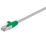 Goobay Cavo Patch Incrociato Cat 5E F/Utp Grigio/Verde 3 M