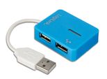 Hub Usb 2.0 Logilink Smile, 4 Porte, Blu