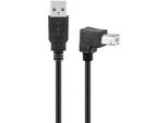 Goobay 50856 Cavo Usb 2.0 Hi-Speed 90°, Nero, 2 M - Spina Usb 2.0 (Tipo A) > Spina Usb 2.0 (Tipo B)