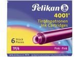 Pelikan 321075 Cartuccia D'inchiostro 4001® TP/6 Rosa, Confezione Da 6 Cartucce