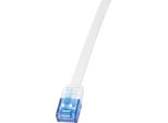 Logilink Professional CF2081U Cavo Patch Piatto Logilink U/Utp, Cat. 6, 7,5 M, Bianco