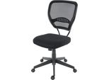 Sedia Professionale Per Ufficio Seattle, Poltrona Girevole Per Dirigenti, Portata 150 Kg, Tessuto/Tessuto ~ Nero Senza Braccioli