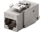 Goobay 90863 Modulo Keystone RJ45 Cat 6, Stp, Argento - Larghezza 17,5 Mm, Morsettiera Per Montaggio Lsa (Senza Attrezzi), SNAP-IN