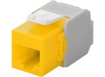 Goobay 90691 Modulo Keystone RJ45 Cat 6?, Utp, Giallo - Larghezza 17,1 Mm, Tipo A Coccodrillo, Morsettiera Per Montaggio Lsa (Senza Attrezzi)
