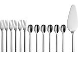 Wmf Nuova Set Di Posate Per Frutta E Dolci, 13 Pezzi, Per 6 Persone Cucchiaio Da Tè/Caffè Forchetta Per Dolci Servitore Per Dolci Cromargan In Acciaio Inox