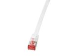 Logilink CF2011S Logilink Flachpatchkabel RJ45 U/Ftp Cat6 0.25M Weiß