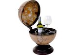 Globus Table Bar HWC-T873, Minibar Table Bar, Globo Per 3 Bottiglie Mvg