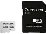 Transcend 300S - Scheda Di Memoria Flash (Adattatore Incluso) - 32 Gb - UHS-I U1 / Class10 - Microsdhc UHS-I