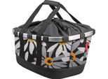 Klickfix City Bag Bikebasket Gt Margerite, 33X27X42 Cm, Per Racktime, Nero/Giallo/Granito