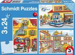 Schmidt Spiele Schmidt Spiele Kinderpuzzle Feuerwehr Und Polizei, 3X24 Teile 56215