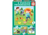 Puzzle Educa Borras - UkłAdanka Progresywna 6-9-12-16 El. - ZwierzęTa Farmy
