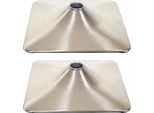Set Di 2 Piastre Per Piedi Piede Per Sgabello Da Bar Sgabello Da Bar Sedia Girevole Sedia Da Pranzo, Rettangolare Metallo Spazzolato Ø 37,5 Cm