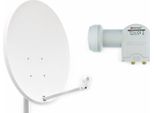 Set Red Opticum Antenna Sat QA60 Grigio Chiaro, Con Doppio Lnb