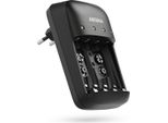 Caricabatterie Absina X4 Per Batterie Aa, Aaa E 9V - Caricabatterie Per Batterie Nimh - Caricatore Per Batterie Mirco, Mignon E 9V