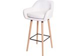 Sgabello Da Bar Malmö T381, Sgabello Da Banco Certificato Mvg ~ Similpelle, Bianco
