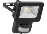 Goobay Faretto Led Per Esterni, 10 W, Con Rilevatore Di Movimento Con 850 Lm, Luce Bianca Neutra 4000 K, Sensore Pir E Pressacavo M16 Nero