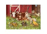 Cobble Hill Puzzle Famiglia Cuccioli Della Stalla 350 Pezzi