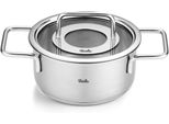 Fissler Pure Collection / Pentola In Acciaio Inox (Ø 16 Cm, 1,9L) Con Coperchio In Vetro, Scala Interna - Induzione