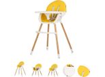 Chipolino Seggiolone Rio 2 In 1, Seggiolino Per Bambini Gambe Antiscivolo Imbracatura A 5 Punti Giallo Bianco
