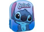 Zaino Scuola 3D Stitch Blue 25 X 31 X 10 Cm