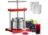 Vevor 3 L Pressa Per Frutta Pressa Per Frutta Con Manico A T, Pressa Per Bacche 14 X 13 Cm Pressa Per Mele Spremiagrumi Manuale Pressa Per Frutta Pressa Meccanica In Acciaio Inox Adatta Per Succhi Di Frutta, Purea Ecc.