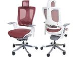 Sedia Da Ufficio Merryfair Wau 2, Sedia Da Scrivania Girevole, Imbottita/Mesh, Ergonomica ~ Rosso
